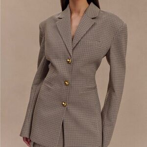 MESHKI Women’s Suit Set - Tan Check